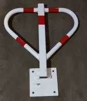 Bílá ocelová sklopná zábrana - šířka 58 cm, výška 60 cm