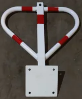 Bílá ocelová sklopná zábrana - šířka 58 cm, výška 60 cm