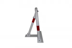 Bílo-červená ocelová zábrana - šířka 45 cm, výška 58 cm