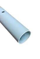 Bílo-červený ocelový sloupek - průměr 6 cm, výška 150 cm