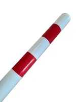 Bílo-červený ocelový sloupek - průměr 6 cm, výška 80 cm Bílo-červený ocelový sloupek - průměr 6 cm, výška 80 cm