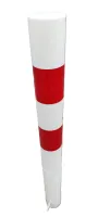 Bílo-červený plastový sloupek - průměr 12 cm, výška 130 cm