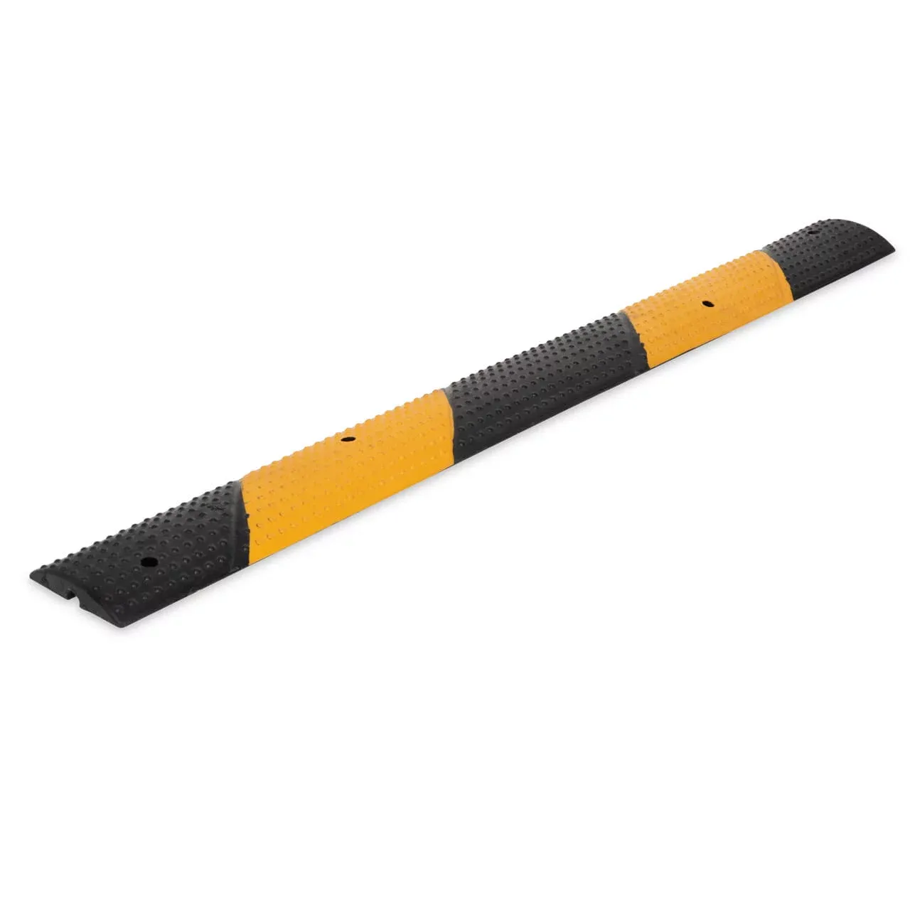 Černo-žlutý gumový kabelový most - délka 100 cm, šířka 10 cm, výška 2 cm