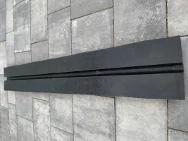 Černo-žlutý gumový kabelový most - délka 100 cm, šířka 15 cm, výška 3 cm