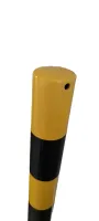 Černo-žlutý ocelový sloupek - průměr 6 cm, výška 120 cm