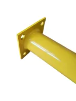 Černo-žlutý ocelový sloupek - průměr 6 cm, výška 80 cm