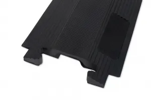 Černý gumový kabelový most - délka 100 cm, šířka 14 cm, výška 2 cm