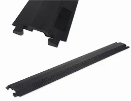 Černý gumový kabelový most - délka 100 cm, šířka 14 cm, výška 2 cm