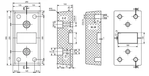 Gumový doraz na rampu - délka 50 cm, šířka 25 cm, tloušťka 14 cm