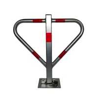 Stříbrná ocelová sklopná zábrana - šířka 58 cm, výška 60 cm