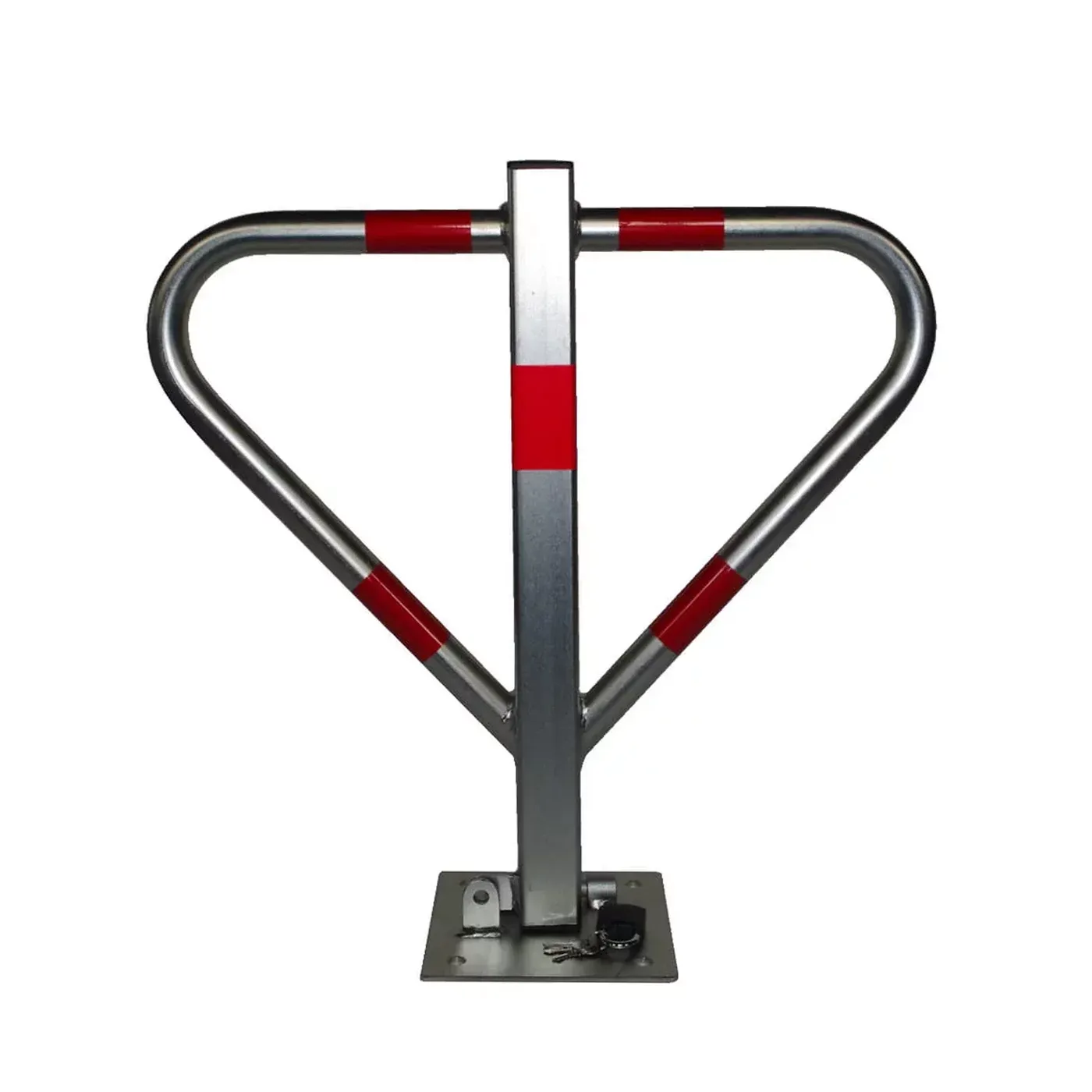 Stříbrná ocelová sklopná zábrana - šířka 58 cm, výška 60 cm