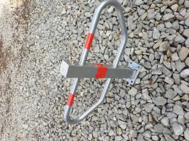 Stříbrná ocelová sklopná zábrana - šířka 78 cm, výška 60 cm