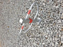 Stříbrná ocelová sklopná zábrana - šířka 78 cm, výška 60 cm