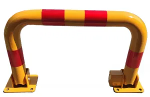 Žlutá ocelová zábrana - šířka 54 cm, výška 34 cm