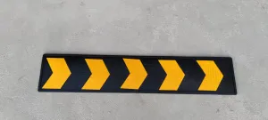 Černo-žlutá gumová reflexní ochrana zdí, stěn - délka 100 cm, šířka 20 cm, tloušťka 1 cm Černo-žlutá gumová reflexní ochrana zdí, stěn - délka 100 cm, šířka 20 cm, tloušťka 1 cm