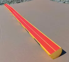 Černo-žlutá pěnová ochrana zdí, stěn - délka 100 cm, šířka 4 cm, tloušťka 3 cm