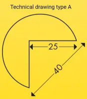 Černo-žlutá pěnová ochrana rohů zdí, stěn (L-profil) - délka 100 cm, šířka 4 x 4 cm, tloušťka 2,5 cm