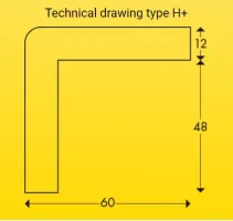 Černo-žlutá pěnová ochrana rohů zdí, stěn (L-profil) - délka 100 cm, šířka 6 x 6 cm, tloušťka 1,2 cm