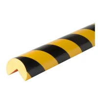 Černo-žlutá pěnová ochrana rohů zdí, stěn (L-profil) - délka 100 cm, šířka 4 x 4 cm, tloušťka 2,5 cm