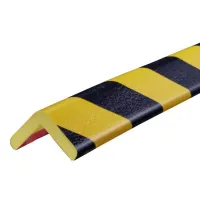 Černo-žlutá pěnová ochrana rohů zdí, stěn (L-profil) - délka 100 cm, šířka 4,5 x 4,5 cm, tloušťka 1 cm