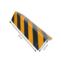 Černo-žlutá pěnová ochrana rohů zdí, stěn - délka 50 cm, šířka 12,5 x 12,5 cm, tloušťka 2 cm