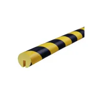 Černo-žlutá pěnová ochrana rohů zdí, stěn (U-profil) - průměr 5 cm, délka 100 cm