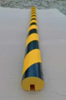Černo-žlutá pěnová ochrana rohů zdí, stěn (U-profil) - průměr 5 cm, délka 100 cm