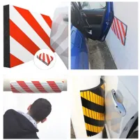 Černo-žlutá pěnová ochrana sloupů - délka 40 cm, šířka 25 cm, tloušťka 2 cm