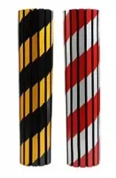 Černo-žlutá pěnová ochrana sloupů - délka 40 cm, šířka 25 cm, tloušťka 2 cm