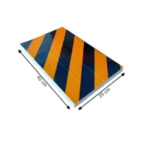 Černo-žlutá pěnová ochrana sloupů - délka 40 cm, šířka 25 cm, tloušťka 2 cm
