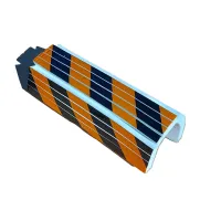 Černo-žlutá pěnová ochrana sloupů - délka 40 cm, šířka 25 cm, tloušťka 2 cm