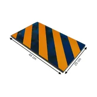 Černo-žlutá pěnová ochrana sloupů - délka 44 cm, šířka 25 cm, tloušťka 2 cm