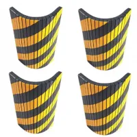 Černo-žlutá pěnová ochrana sloupů - délka 44 cm, šířka 25 cm, tloušťka 2 cm