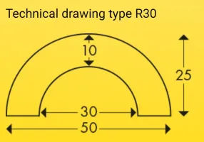 Černo-žlutá pěnová ochrana sloupů - průměr 5 cm, délka 100 cm, tloušťka 1 cm