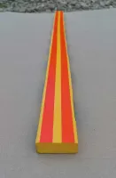 Černo-žlutá pěnová ochrana zdí, stěn - délka 100 cm, šířka 5 cm, tloušťka 2 cm