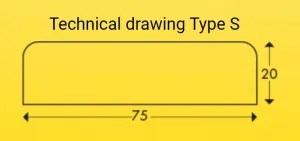 Černo-žlutá pěnová ochrana zdí, stěn - délka 100 cm, šířka 7,5 cm, tloušťka 2 cm
