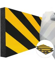 Černo-žlutá pěnová ochrana zdí, stěn - délka 30 cm, šířka 20 cm, tloušťka 2,5 cm