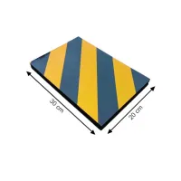 Černo-žlutá pěnová ochrana zdí, stěn - délka 30 cm, šířka 20 cm, tloušťka 2,5 cm