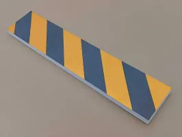 Černo-žlutá pěnová ochrana zdí, stěn - délka 50 cm, šířka 10 cm, tloušťka 2 cm