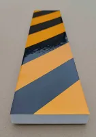 Černo-žlutá pěnová ochrana zdí, stěn - délka 50 cm, šířka 10 cm, tloušťka 2 cm