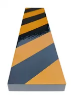 Černo-žlutá pěnová ochrana zdí, stěn - délka 50 cm, šířka 10 cm, tloušťka 2 cm