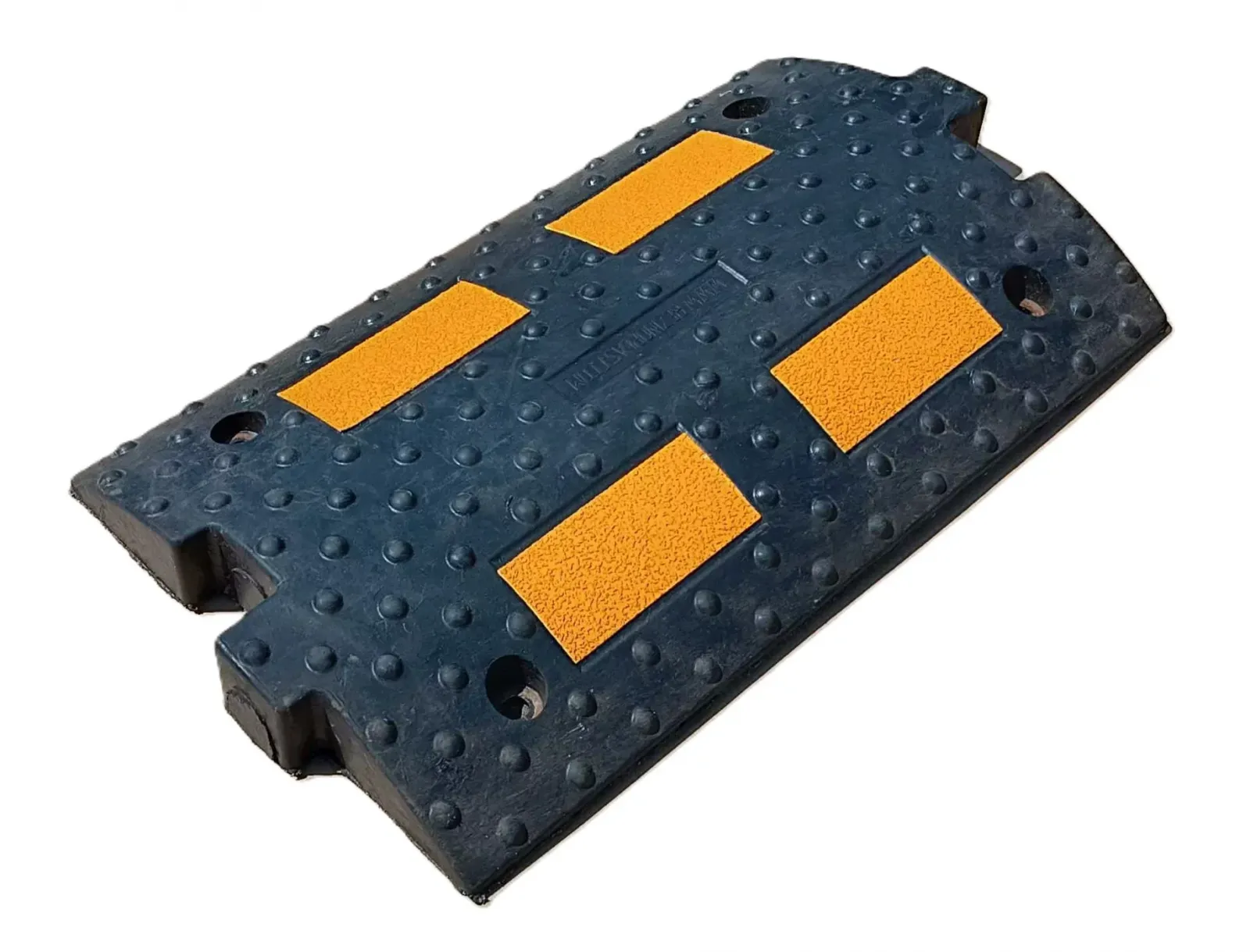 Černo-žlutý plastový průběžný zpomalovací práh - délka 50 cm, šířka 30 cm, výška 5 cm