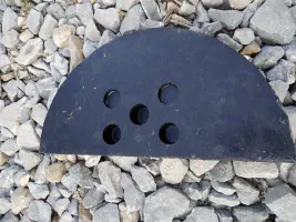 Černý plastový koncový zpomalovací práh SB50 - délka 38 cm, šířka 20 cm, výška 5 cm