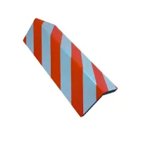 Červeno-bílá pěnová ochrana rohů zdí, stěn - délka 50 cm, šířka 12,5 x 12,5 cm, tloušťka 2 cm
