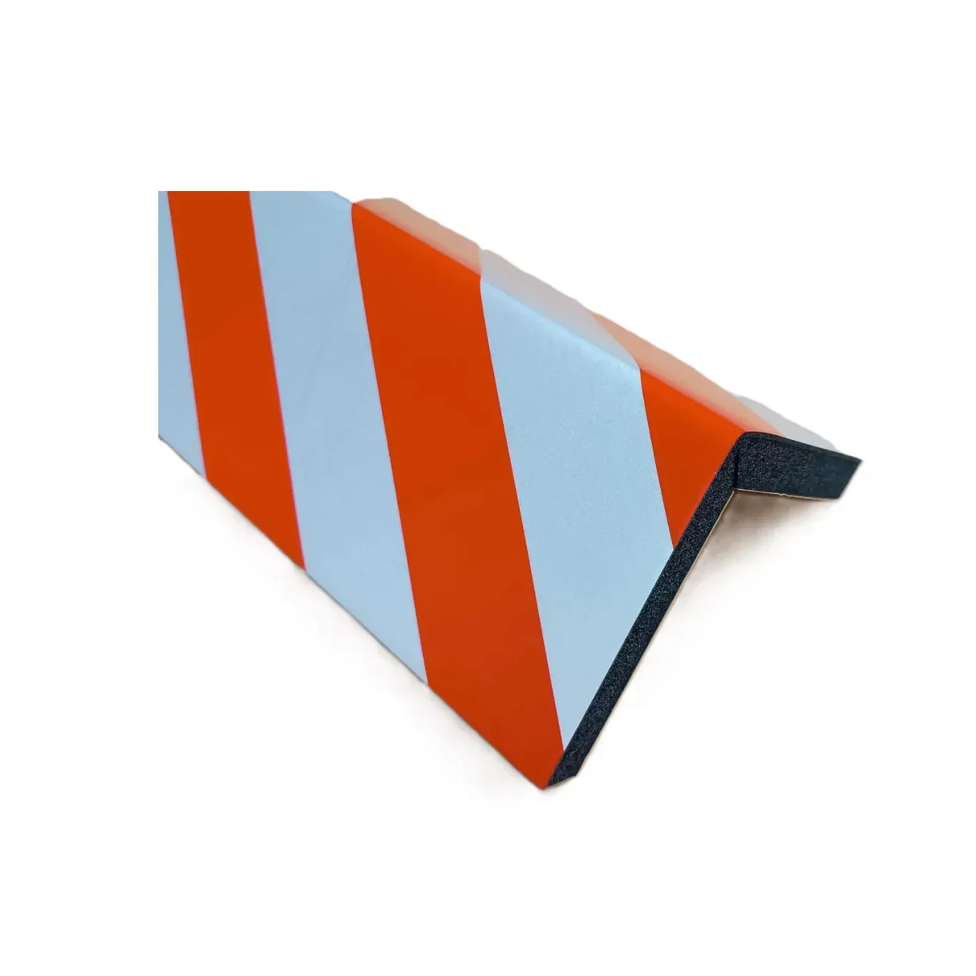 Červeno-bílá pěnová ochrana rohů zdí, stěn - délka 50 cm, šířka 12,5 x 12,5 cm, tloušťka 2 cm