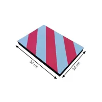 Červeno-bílá pěnová ochrana zdí, stěn - délka 30 cm, šířka 20 cm, tloušťka 2,5 cm