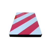 Červeno-bílá pěnová ochrana zdí, stěn - délka 30 cm, šířka 20 cm, tloušťka 2,5 cm