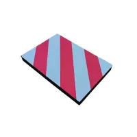 Červeno-bílá pěnová ochrana zdí, stěn - délka 30 cm, šířka 20 cm, tloušťka 2,5 cm