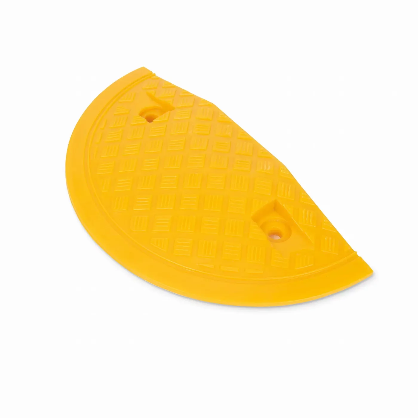 Žlutý plastový koncový zpomalovací práh SB80 - délka 36 cm, šířka 20 cm, výška 4 cm