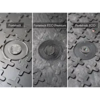 Černá plastová (PVC) zátěžová dlažba Fortelock Industry ECO Premium (diamant) - délka 51 cm, šířka 51 cm, výška 0,7 cm